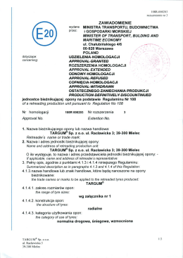 homologacja nr 108R-000203