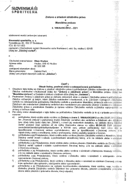 Zmluva o zriaden&iacute; z&aacute;ložn&eacute;ho pr&aacute;va a