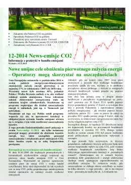 12-2014 News-emisje CO2 - Handel