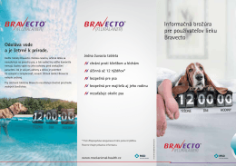 Informačná brožúra pre používateľov lieku Bravecto