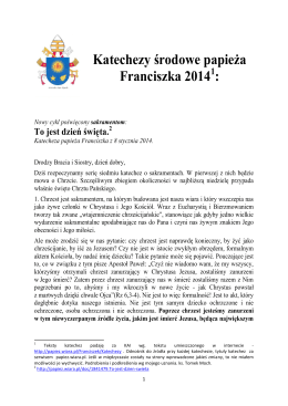 Katechezy środowe papieża Franciszka 2014 1