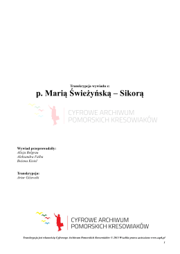 Transkrypcja - Cyfrowe Archiwum Pomorskich Kresowiaków