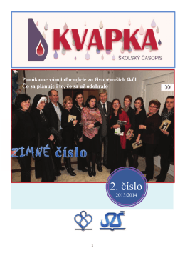 Zimné číslo 2013/2014 - Pedagogická a sociálna akadémia sv
