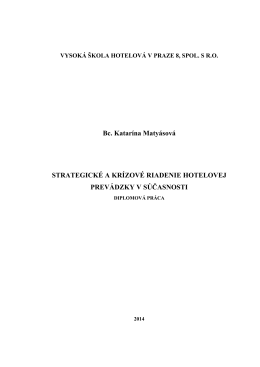 Full text of thesis - Vysoká škola hotelová v Praze
