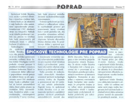 &Scaron;pičkov&eacute; technol&oacute;gie pre Poprad