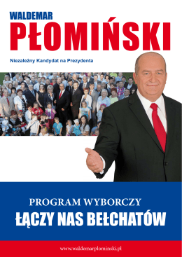 program wyborczy - Waldemar Płomiński