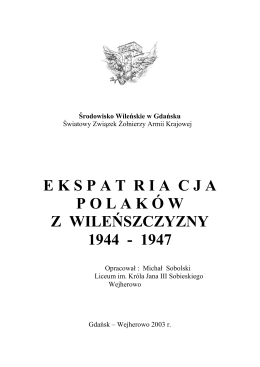 ekspatriacja polaków z wileńszczyzny 1944