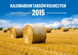 Kalendarum Targów Rolniczych 2015