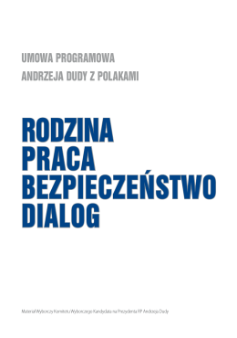 Umowa programowa Andrzeja Dudy z Polakami