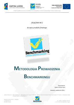 Załącznik nr 2 Metodologia prowadzenia benchmarkingu