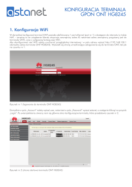 KONFIGURACJA TERMINALA GPON ONT HG8245 - Asta-Net