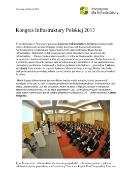 Kongres Infrastruktury Polskiej 2013