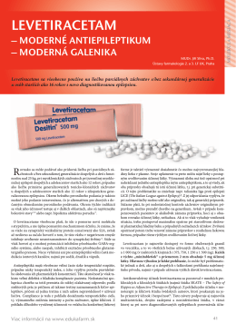 Levetiracetam-moderné antiepileptikum-moderná galenika