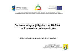 Centrum Integracji Społecznej- BARKA