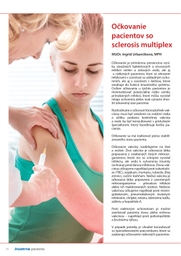 Očkovanie pacientov so sclerosis multiplex
