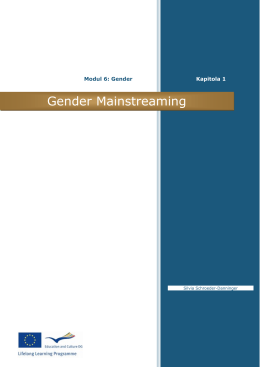 Kapitola 1. Gender Mainstreaming