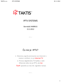 IPTV SYSTEMS