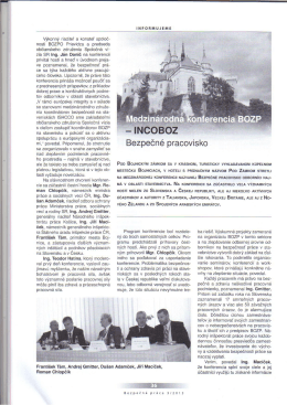Bezpečn&aacute; pr&aacute;ca č. 3-2013 - konferencia INCOBOZ