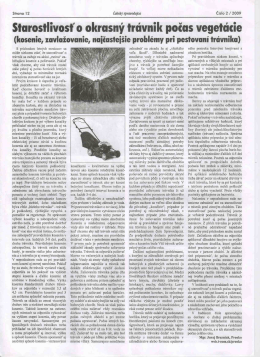 Starostlivosť o okrasn&yacute; tr&aacute;vnik