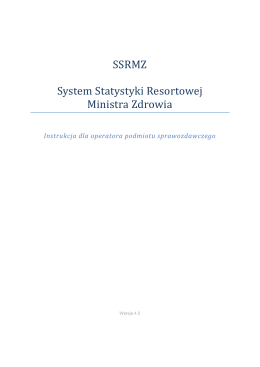 Instrukcja SSRMZ dla operatora podmiotu sprawozdawczego