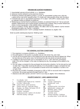 Podmienky / Rules