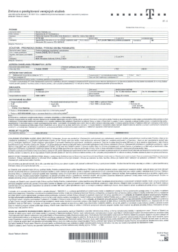 Zmluva o poskytovan&iacute; verejn&yacute;ch služieb Telecom