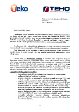 Stanovisko TEHO a TEKO k dod&aacute;vkam tepla prostredn&iacute;ctvom