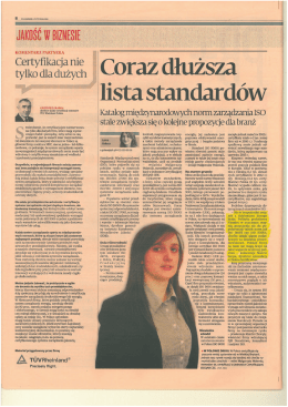 Wypowiedź Marcina Szopy, Dyrektora Sprzedaży DEKRA, w sekcji