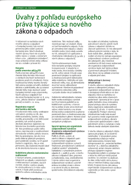 &Uacute;vahy z pohľadu eur&oacute;pskeho