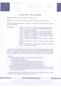 STANOVISKO - PR&Aacute;VNY ROZBOR