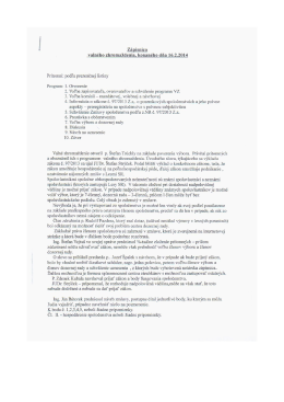 Zápisnica valného zhromaždenia konaného dňa 16.2.2014