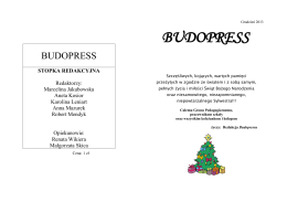 "BUDOPRESS"-grudzień 2013 - Zespół Szkół w Starym Mieście