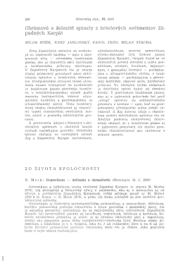 Chromové a železité spinely z kriedových Sedimentov Zá