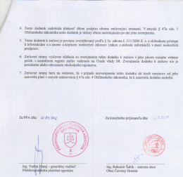 4. Tento dodatok nadobúda platnosť dl`lom