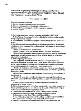 Uznesenie pozemkového spoločenstva