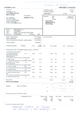 ba kieho, s.r.o. FAKT&Uacute;RA č.VF140128