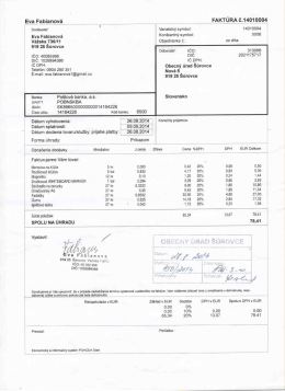 Eva Fabianov&aacute;, Fa