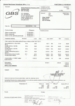 FAKT&Uacute;RA č.1 101003411