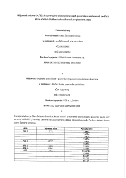 Nájomná zmluva - Obec Železná Breznica