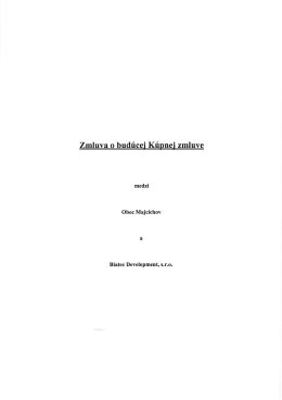 Zmluva o bud&uacute;cej k&uacute;pnej zmluve - Biatec Development