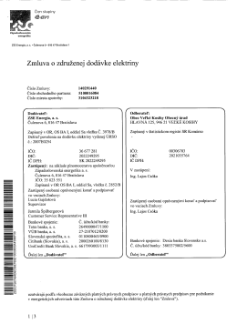 Zmluva o združenej dodávke elektriny