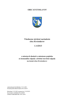 VZN č. 6/2013 - Obec Kvetoslavov