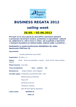 BUSINESS REGATA 2012