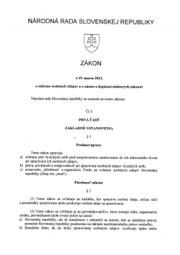 Zákon - Národná rada SR