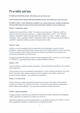 Pravidl&aacute; s&uacute;ťaže