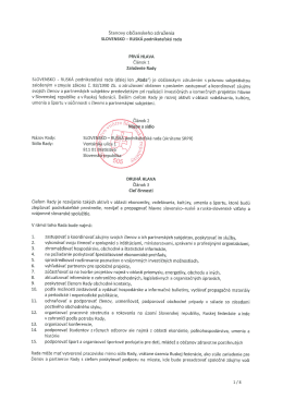 Stanovy občianskeho združenia sLovENsKo - RusK&Aacute;