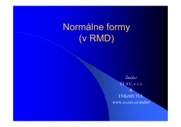 Normálne formy (v RMD)