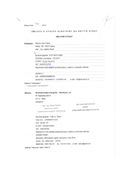 zMLuvA o vÝKuPE ELEKTRINY NA KRYTIE sTRÁT zl