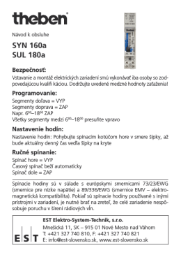 SYN 160a SUL 180a - Elektro-System