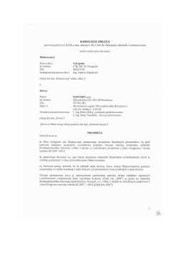 DAROVACIA ZMLUVA uzavret&aacute; podľa ust. &sect; 628 a nasl. z&aacute;kona č